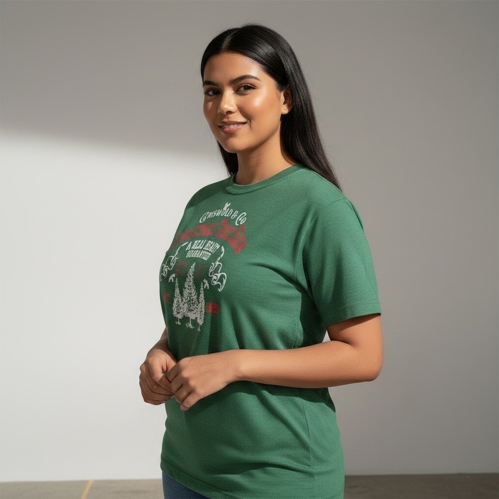 National Lampoon Christmas Vacation Griswold Tree Farm Green Graphic T-Shirt XL